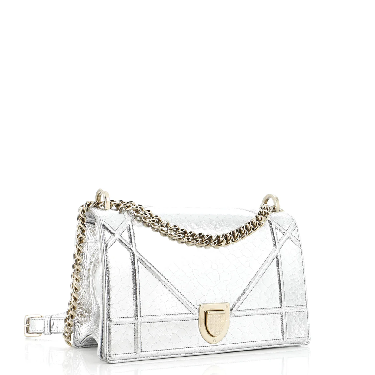 Diorama Flap Bag Crackled Deerskin Medium - Deep Luxury