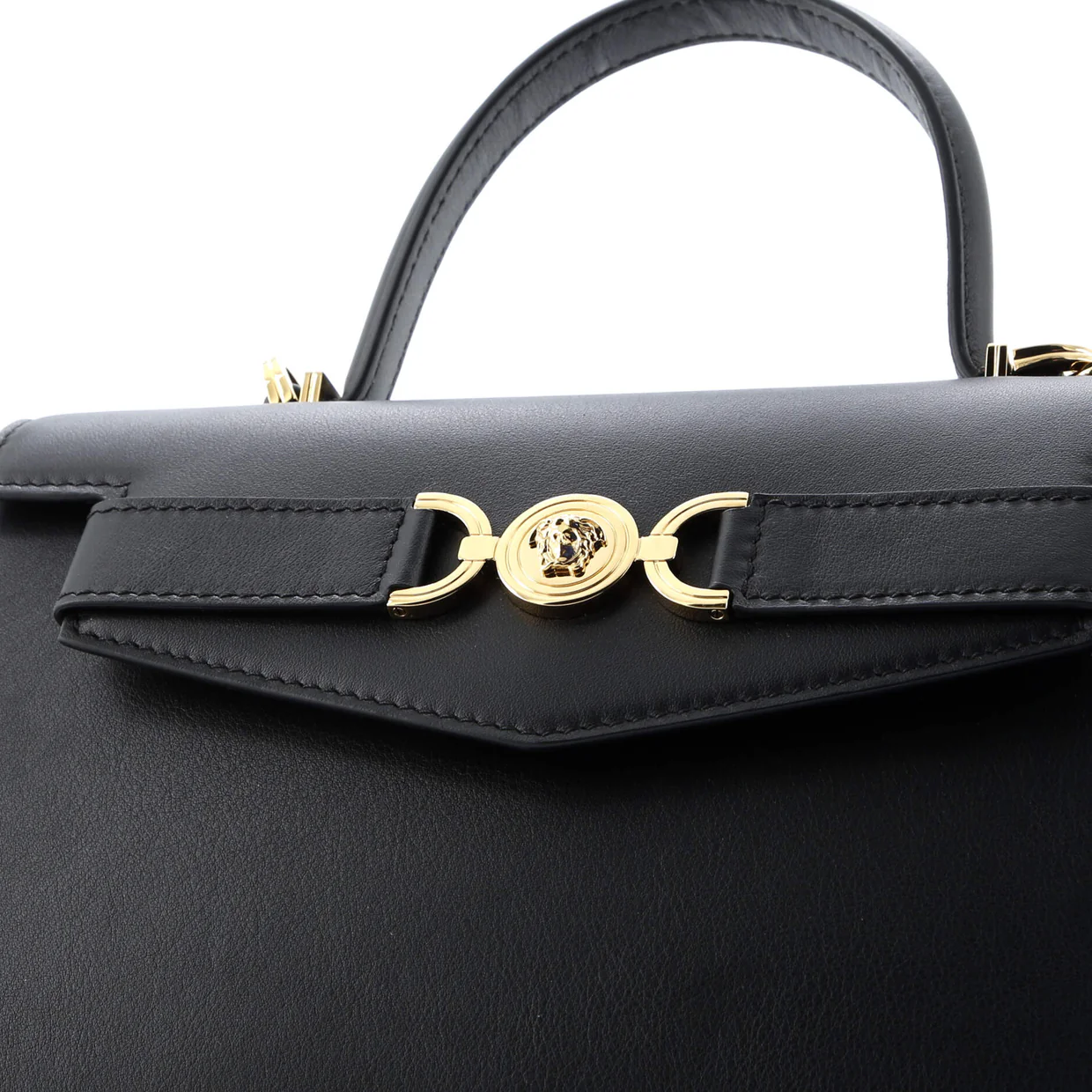 Medusa 95 Top Handle Bag Leather Small - Deep Luxury