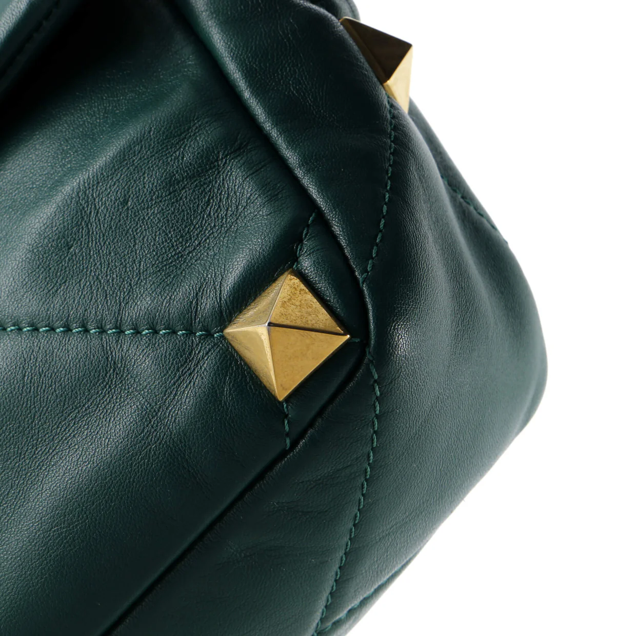 Roman Stud Flap Bag Quilted Leather Large - Deep Luxury