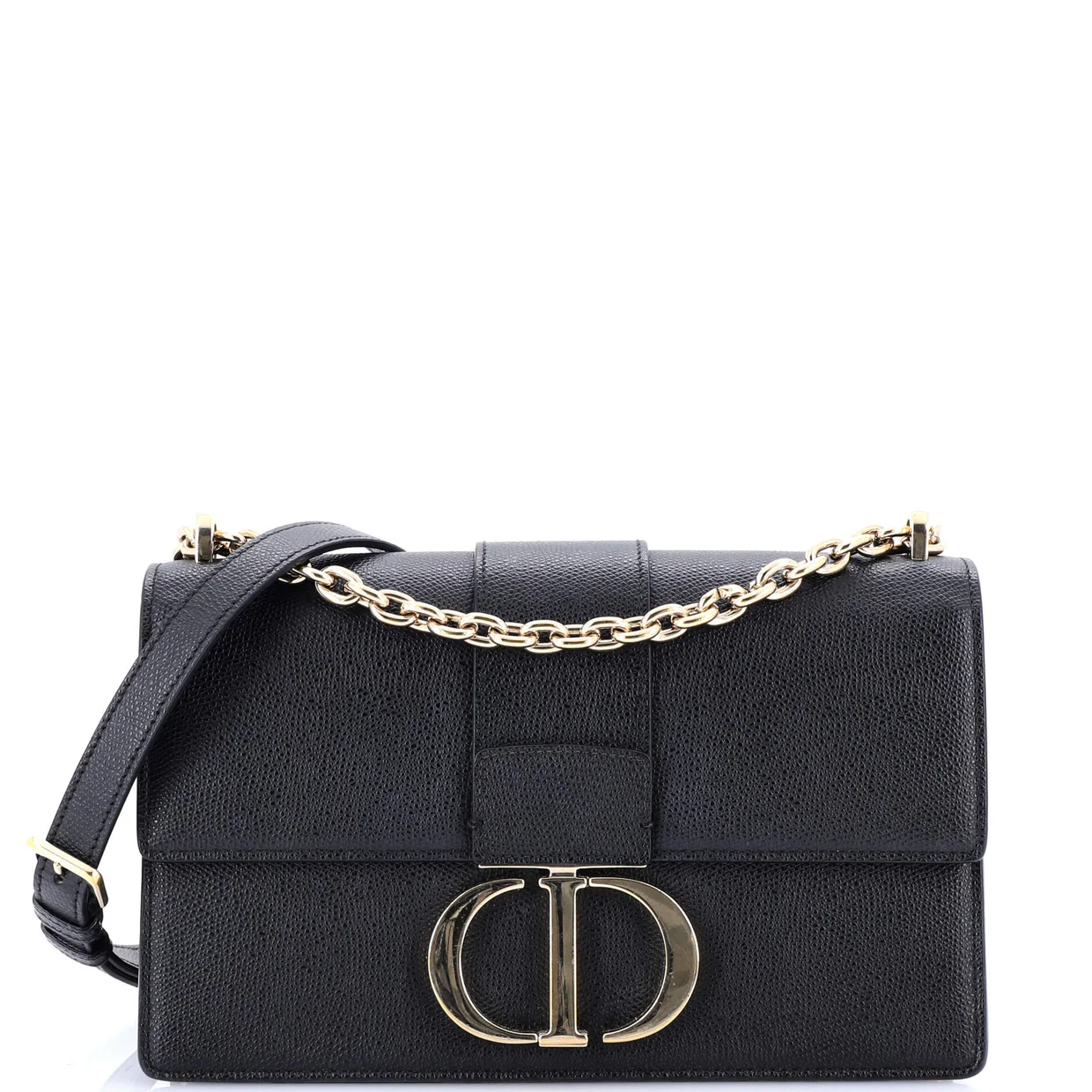 30 Montaigne Chain Flap Bag Leather - Deep Luxury