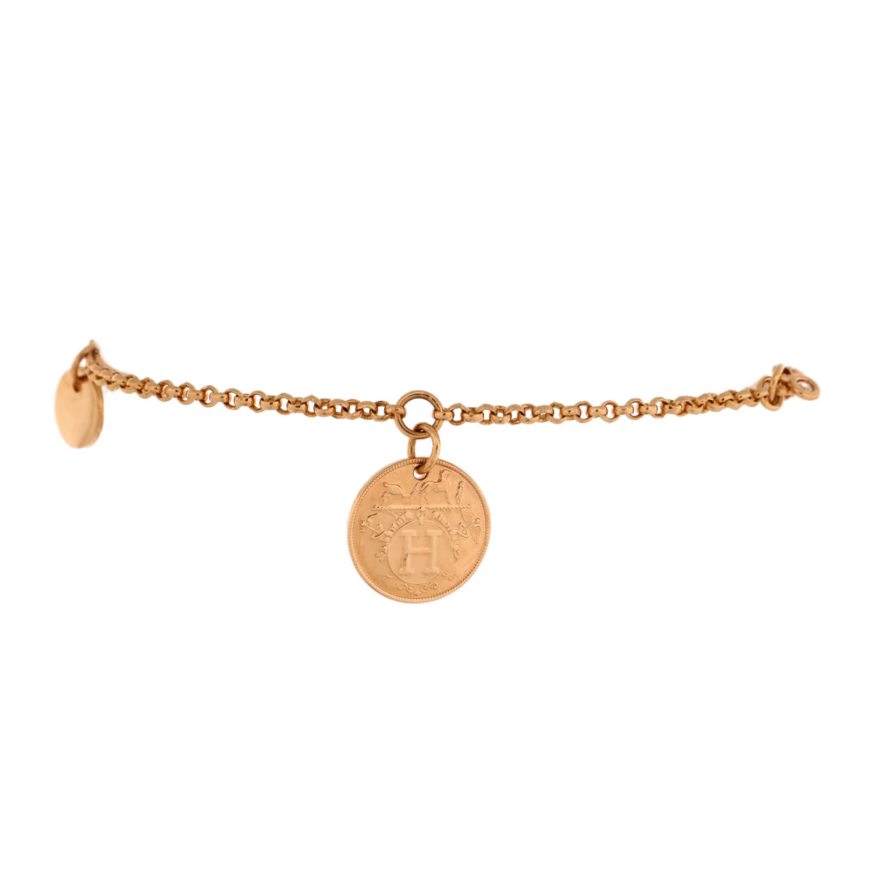 Ex-Libris Bracelet 18K Rose Gold with Diamond Small - Deep Luxury
