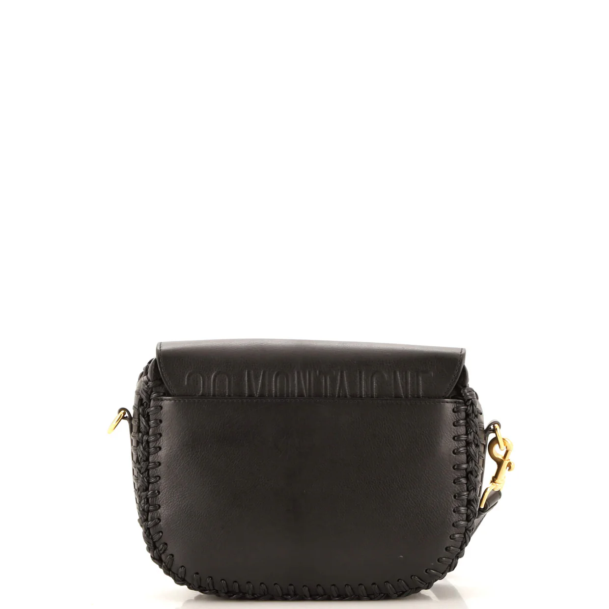 Bobby Flap Bag Whipstitch Leather Medium - Deep Luxury