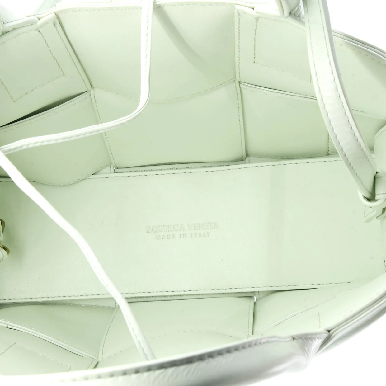 Arco Tote Maxi Intrecciato Plisse Leather Mini - Deep Luxury