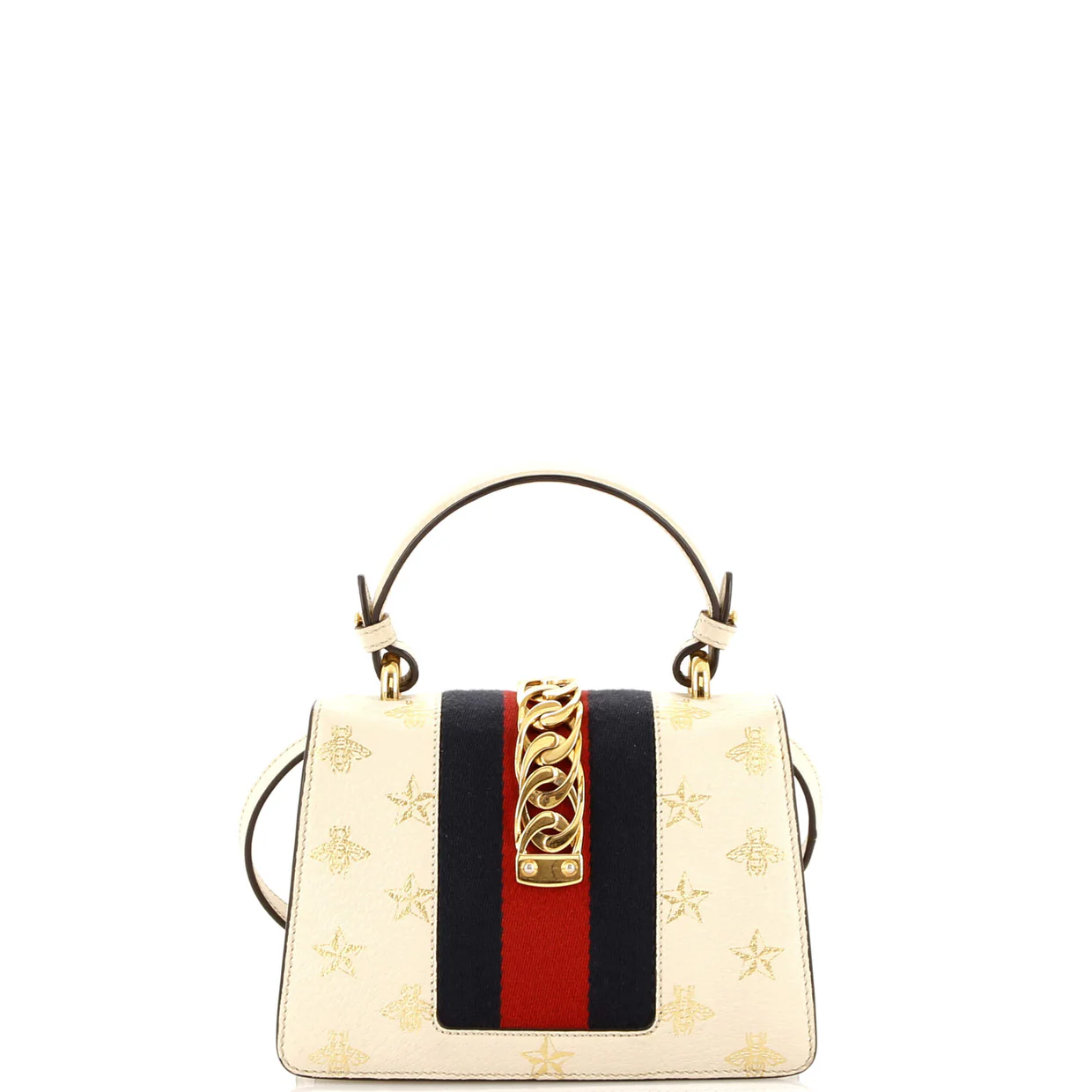 Sylvie Top Handle Bag Printed Leather Mini - Deep Luxury