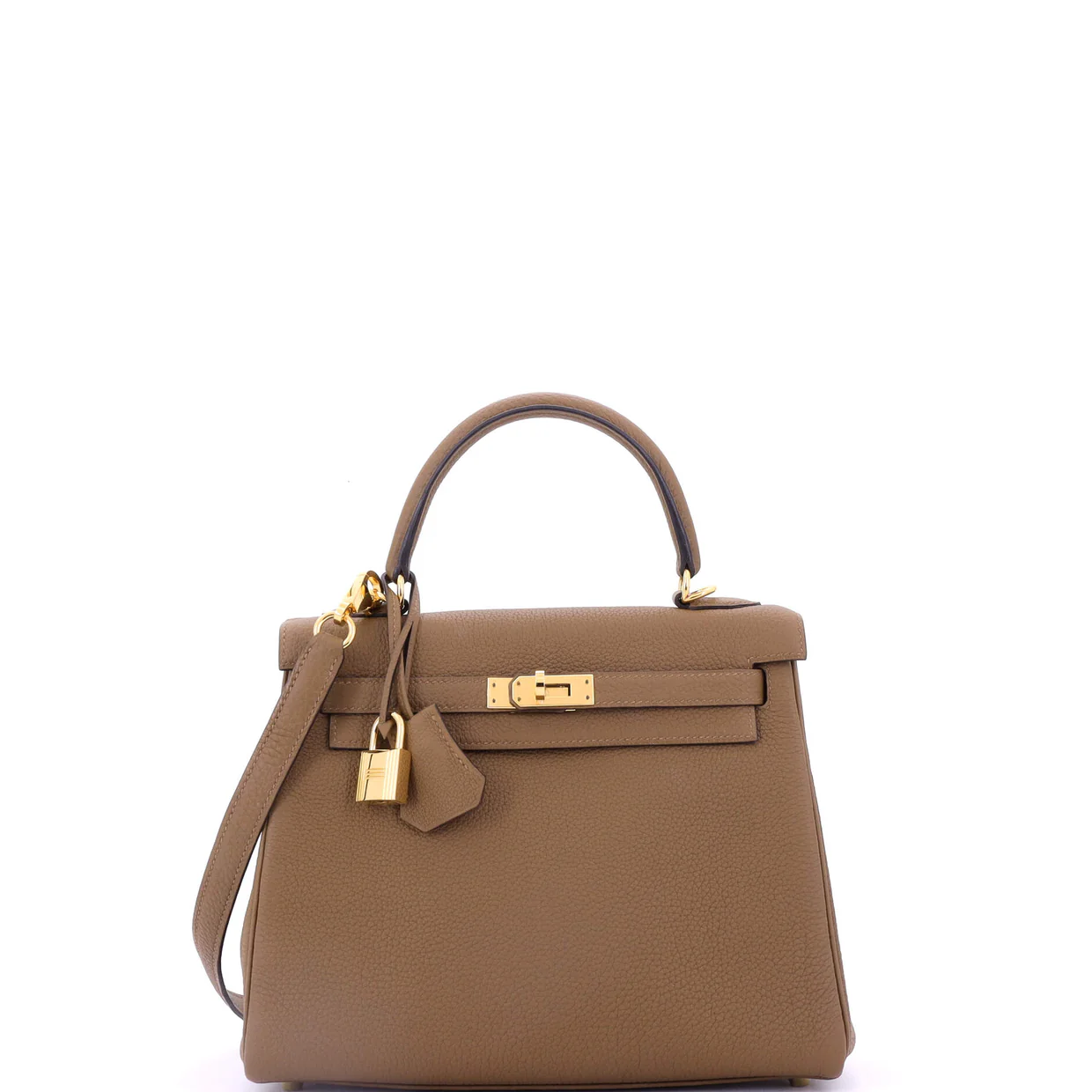 Kelly Handbag Alezan Togo with Gold Hardware 25 - Deep Luxury