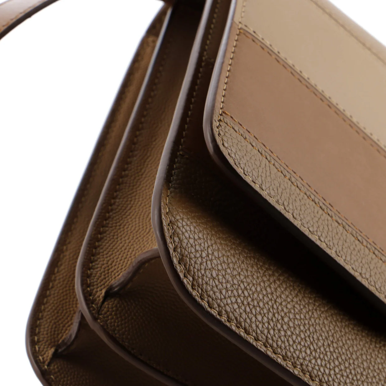 TB Flap Bag Panelled Leather Medium - Deep Luxury