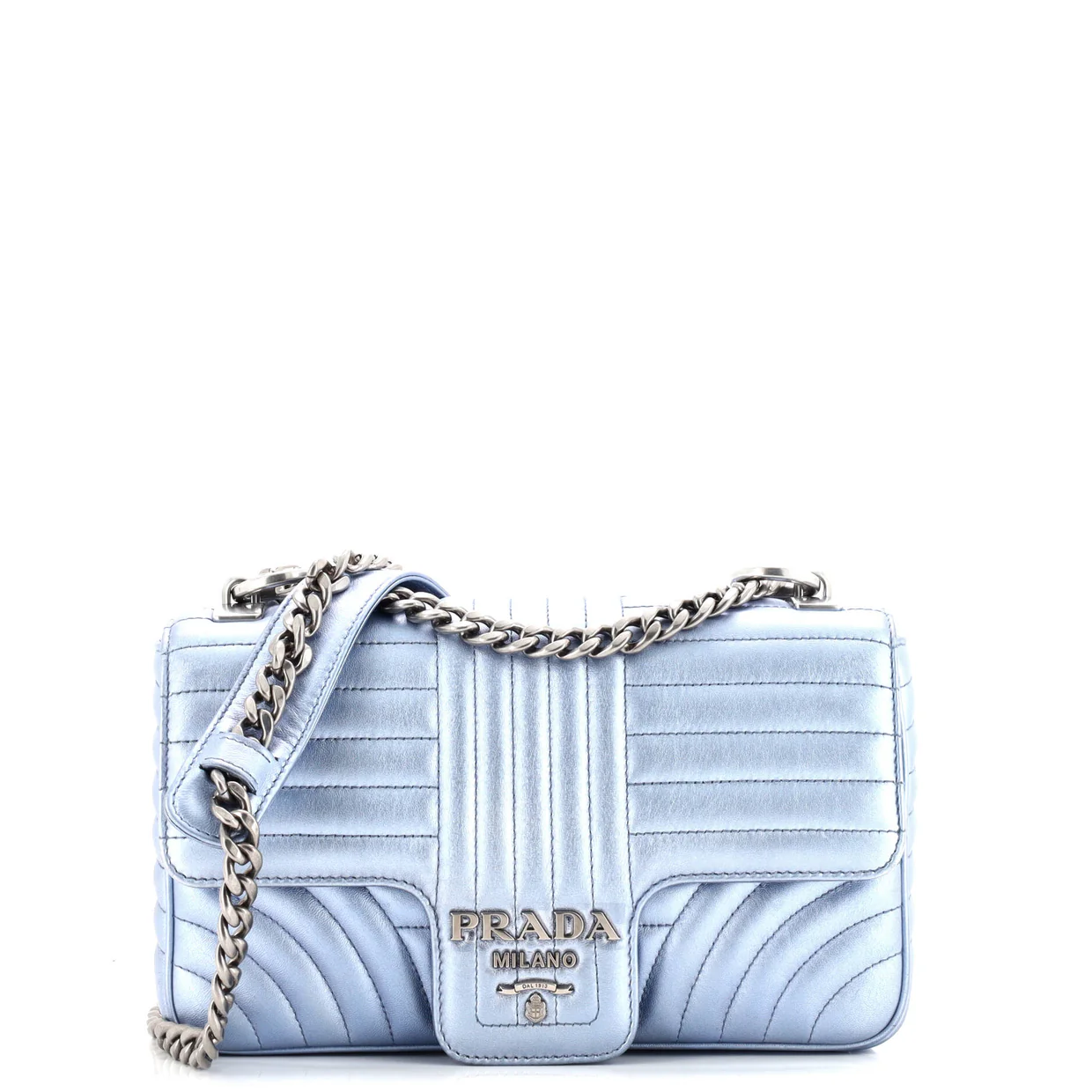 Chain Flap Shoulder Bag Diagramme Quilted Leather Medium - Deep Luxury