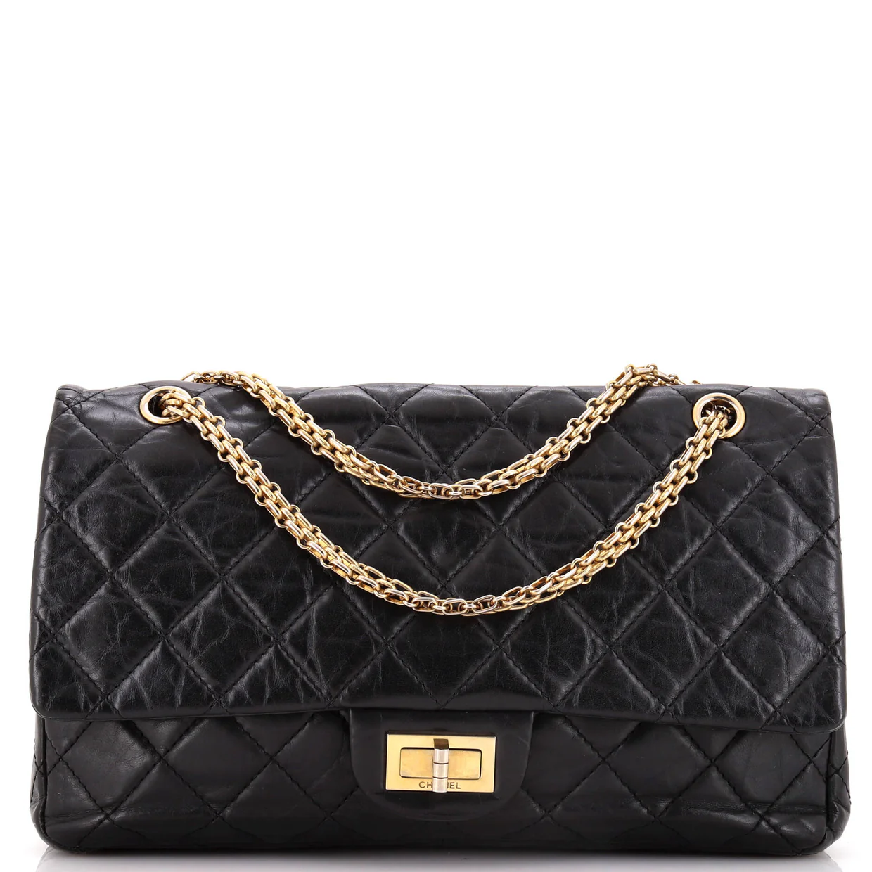 Reissue 2.55 Flap Bag Quilted Aged Calfskin 227 - Deep Luxury