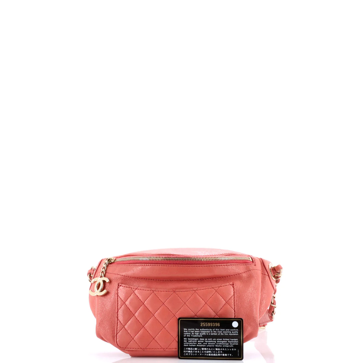 Bi Classic Waist Bag Quilted Crumpled Calfskin - Deep Luxury