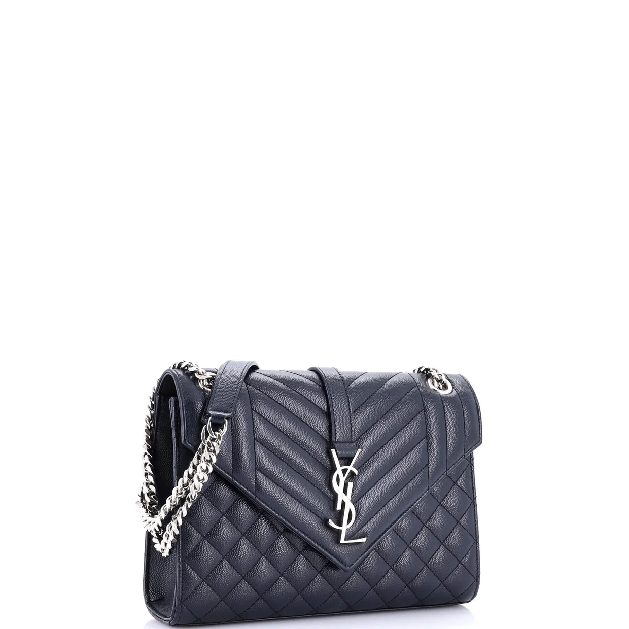 Classic Monogram Envelope Satchel Mixed Matelasse Leather Medium - Deep Luxury