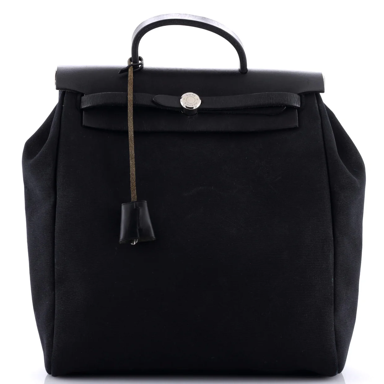 Herbag A Dos Zip Backpack Toile and Leather - Deep Luxury