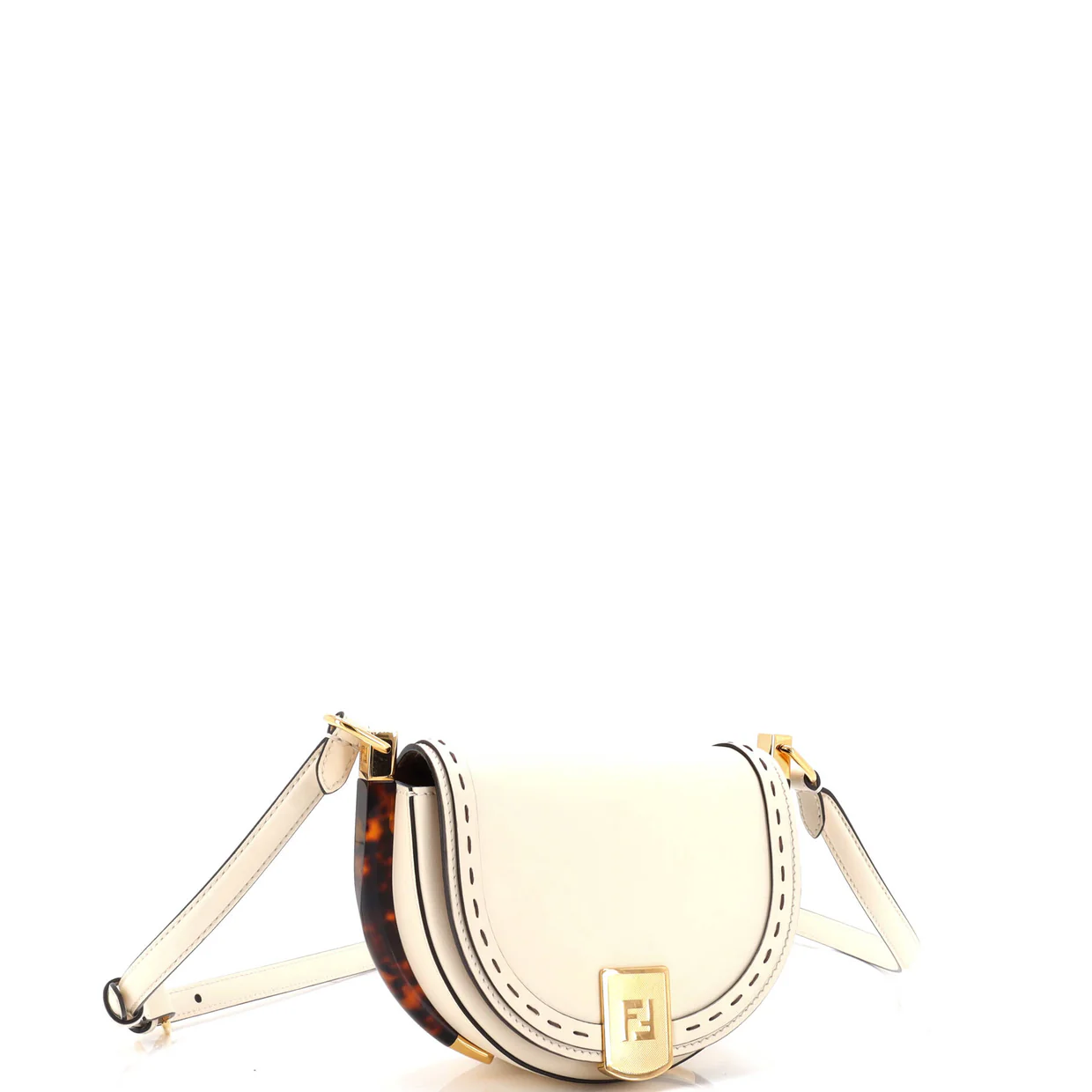 Moonlight Flap Bag Leather with Plexiglass Detail - Deep Luxury