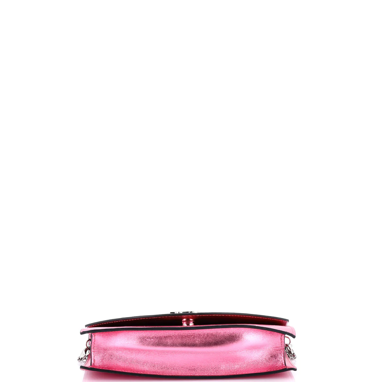 Loubi54 Chain Clutch Metallic Leather - Deep Luxury