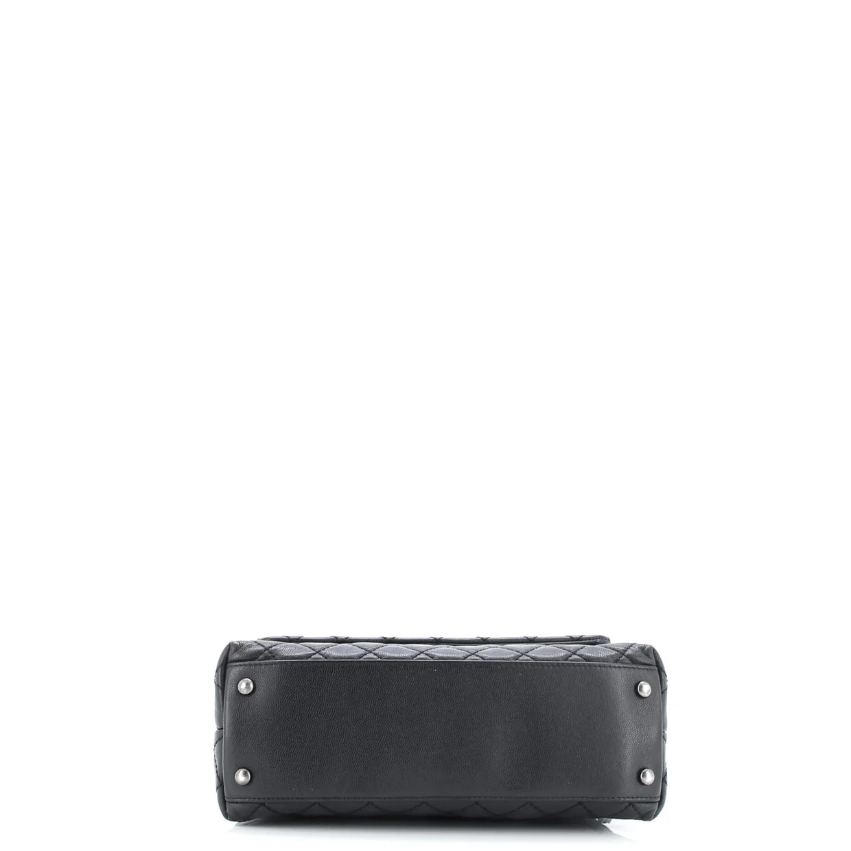 Coco Top Handle Bag Quilted Caviar Small - Deep Luxury