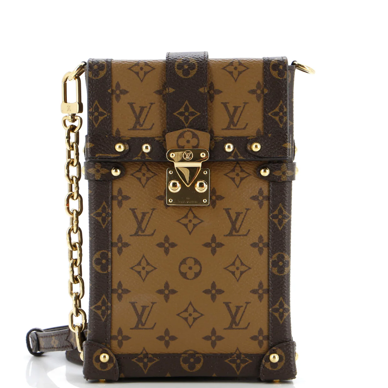 Vertical Trunk Pochette Reverse Monogram Canvas - Deep Luxury