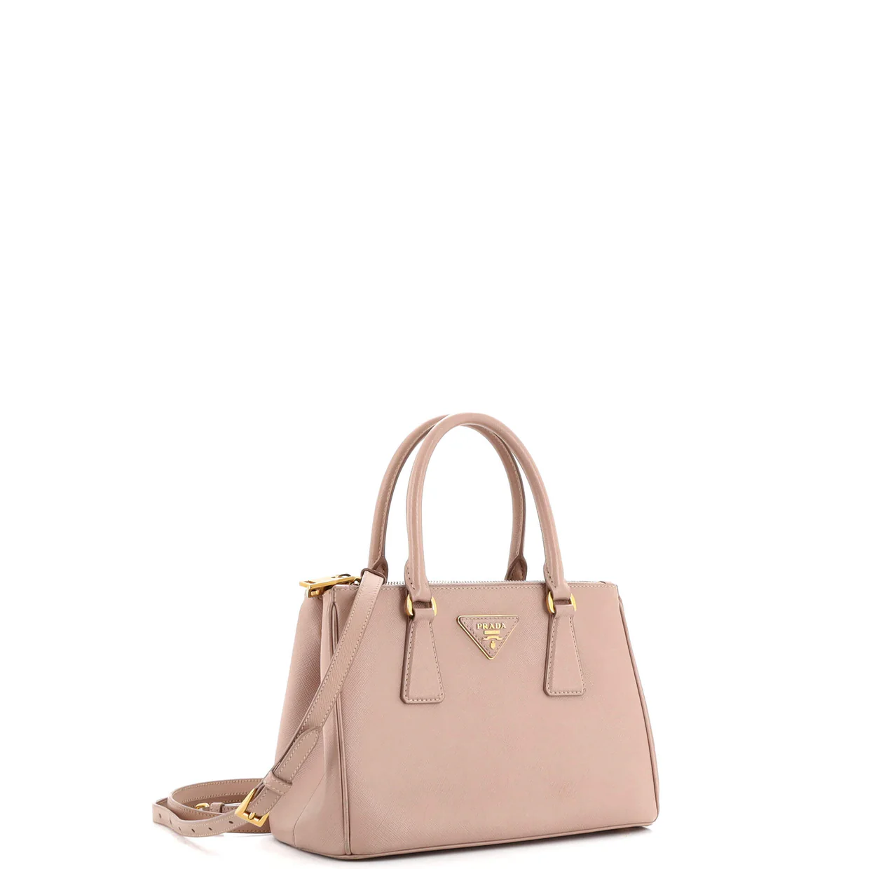 Galleria Double Zip Tote Saffiano Leather Small - Deep Luxury