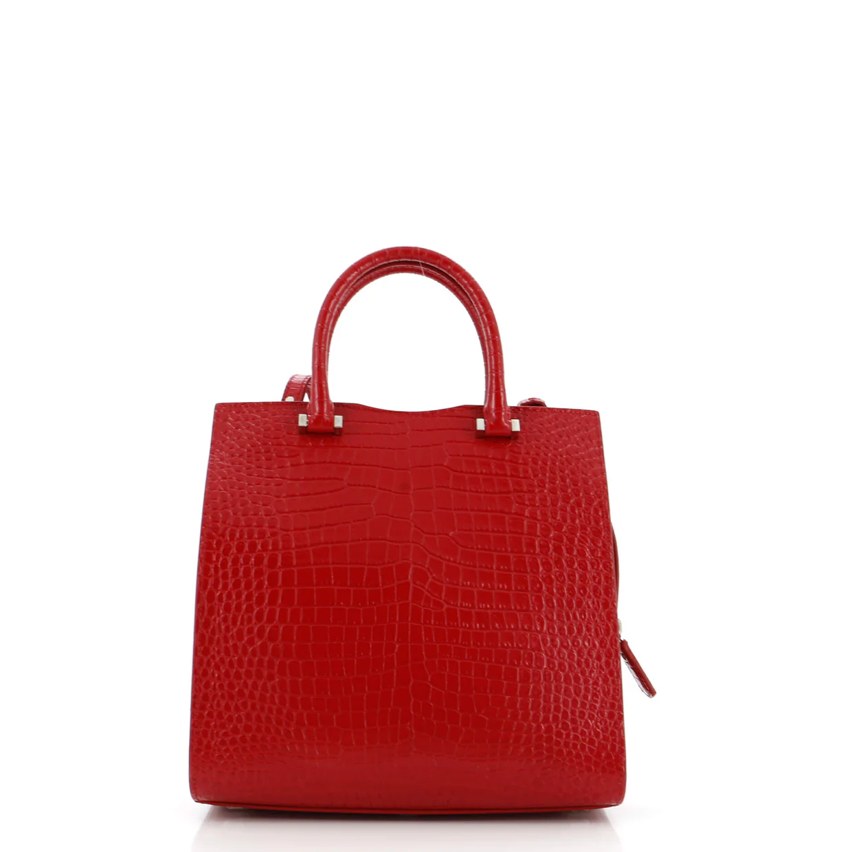 Uptown Tote Crocodile Embossed Leather Small - Deep Luxury