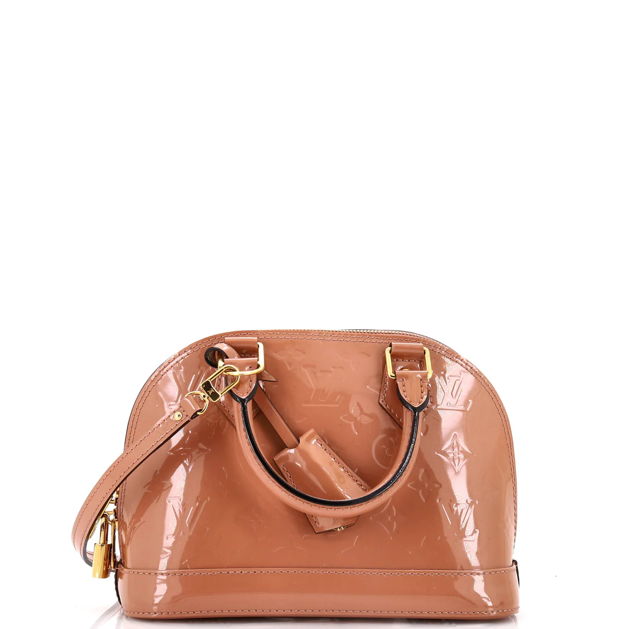 Alma Handbag Monogram Vernis BB - Deep Luxury