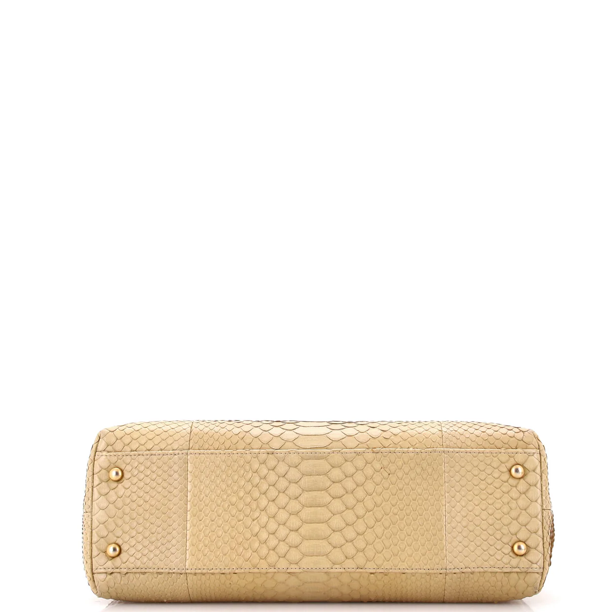 Coco Top Handle Bag Python Medium - Deep Luxury