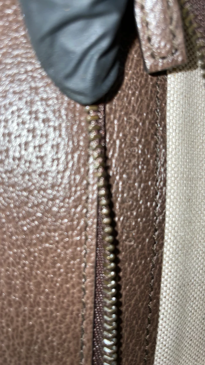 Bamboo 1947 Top Handle Bag Jumbo GG Canvas Small - Deep Luxury