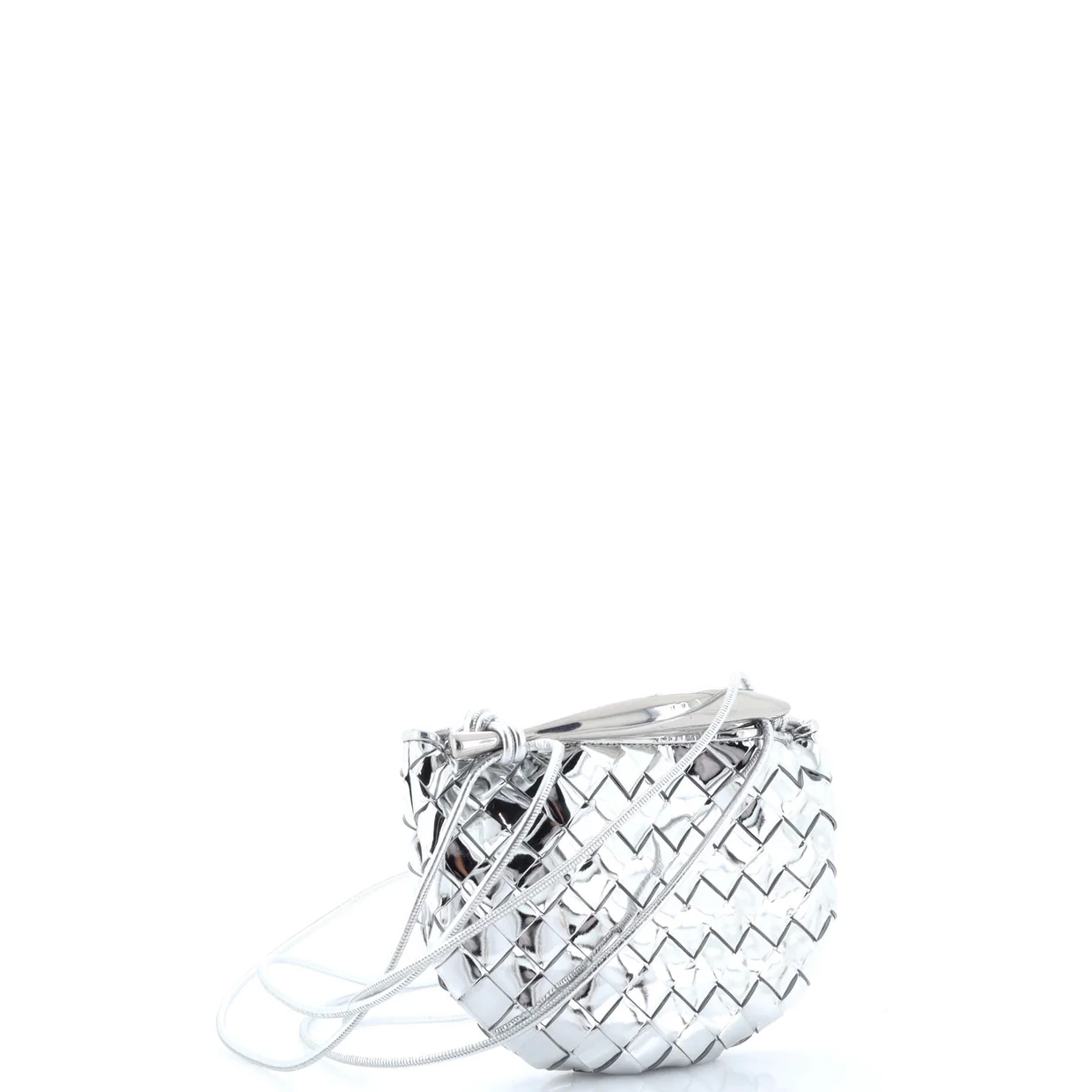 Sardine Top Handle Bag Metallic Leather Mini - Deep Luxury