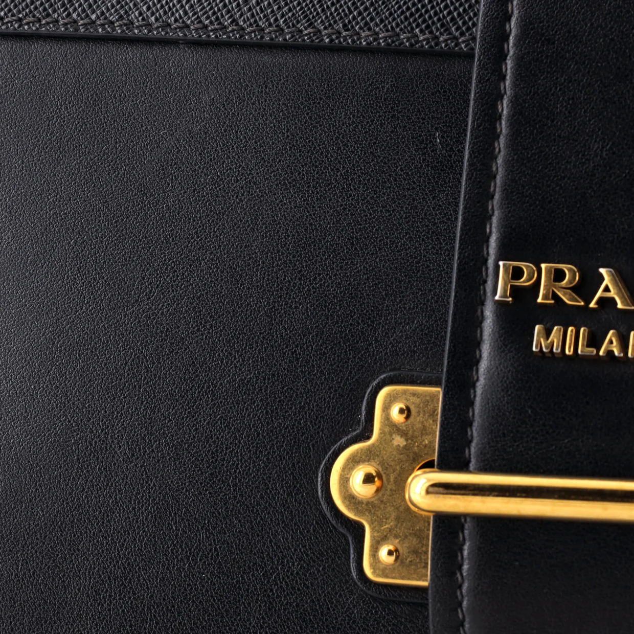 Cahier Crossbody Bag Leather and Saffiano Leather Large - Deep Luxury