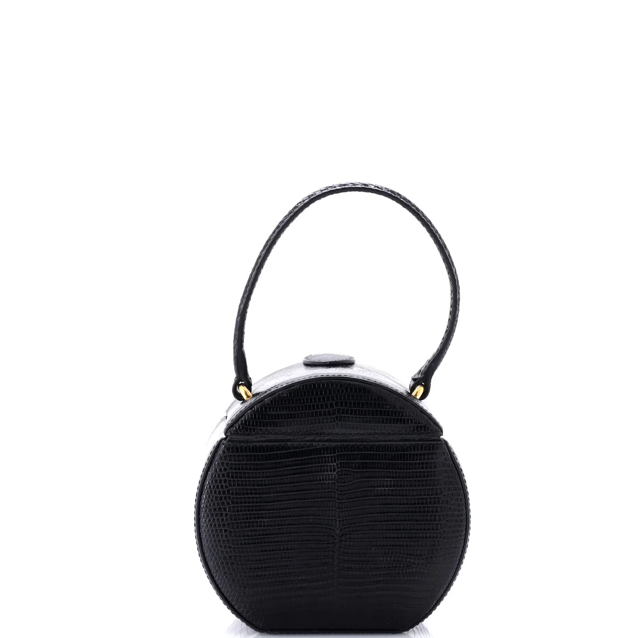 Round Box Bag Lizard - Deep Luxury