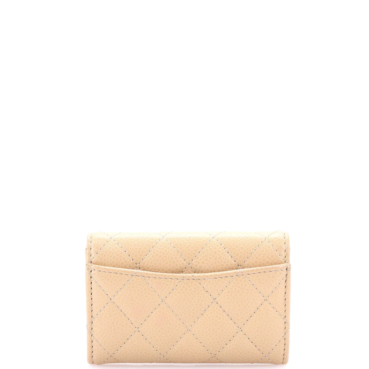 Classic Flap Card Case Quilted Caviar - Deep Luxury