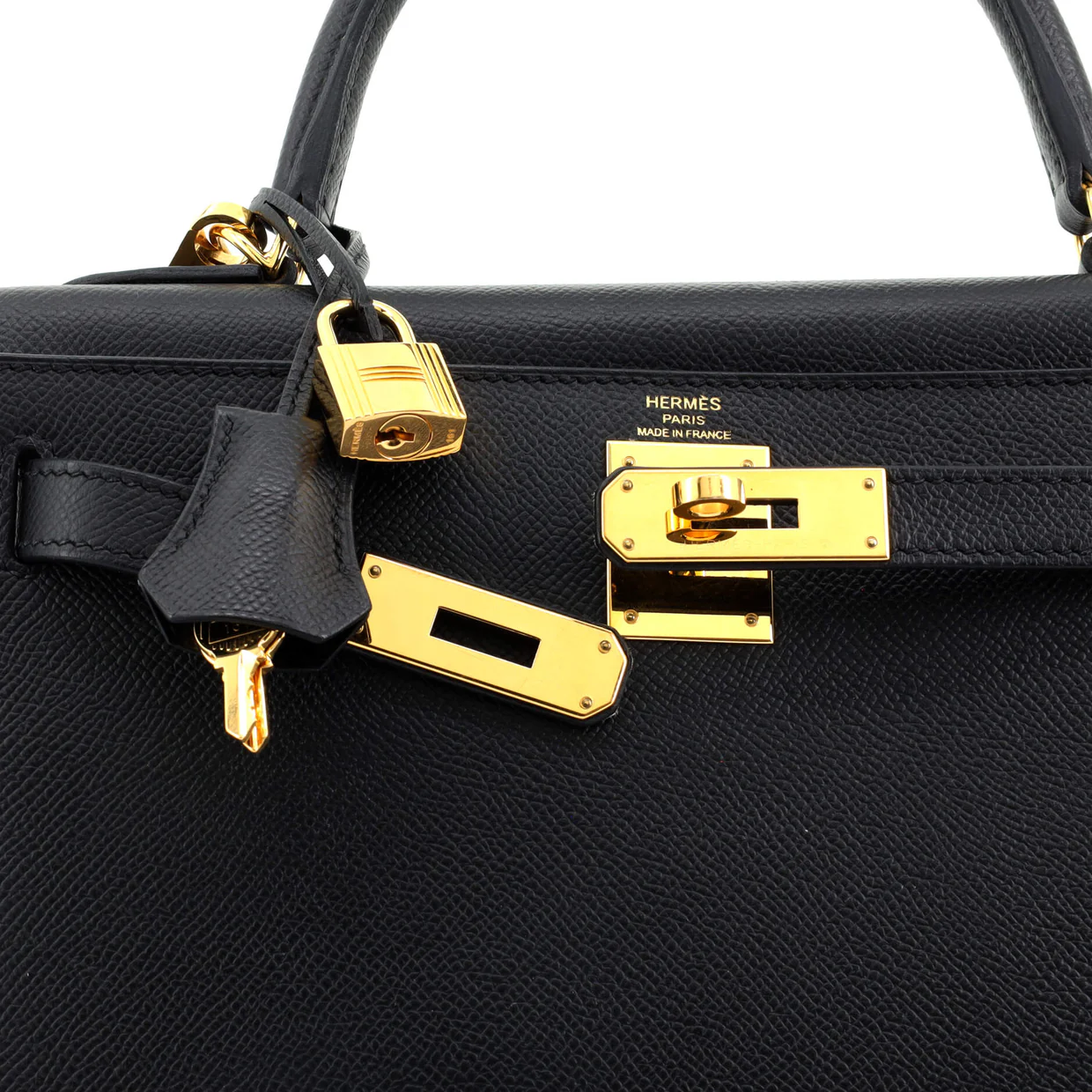 Kelly Handbag Noir Epsom with Gold Hardware 28 - Deep Luxury