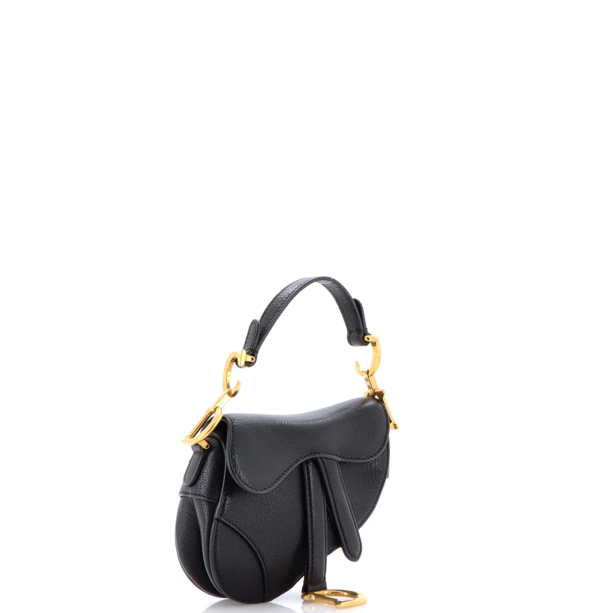 Saddle Handbag with Strap Leather Micro - Deep Luxury