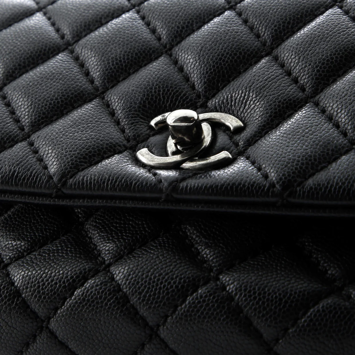 Coco Top Handle Bag Quilted Caviar Mini - Deep Luxury
