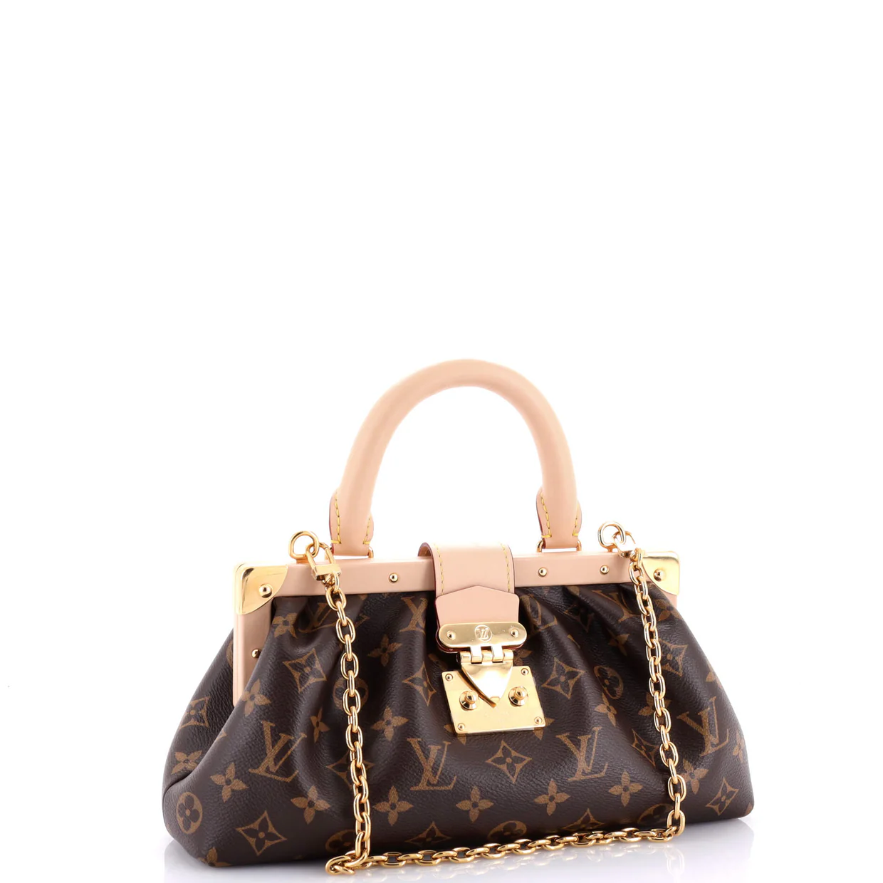 Monogram Top Handle Frame Clutch Monogram Canvas - Deep Luxury