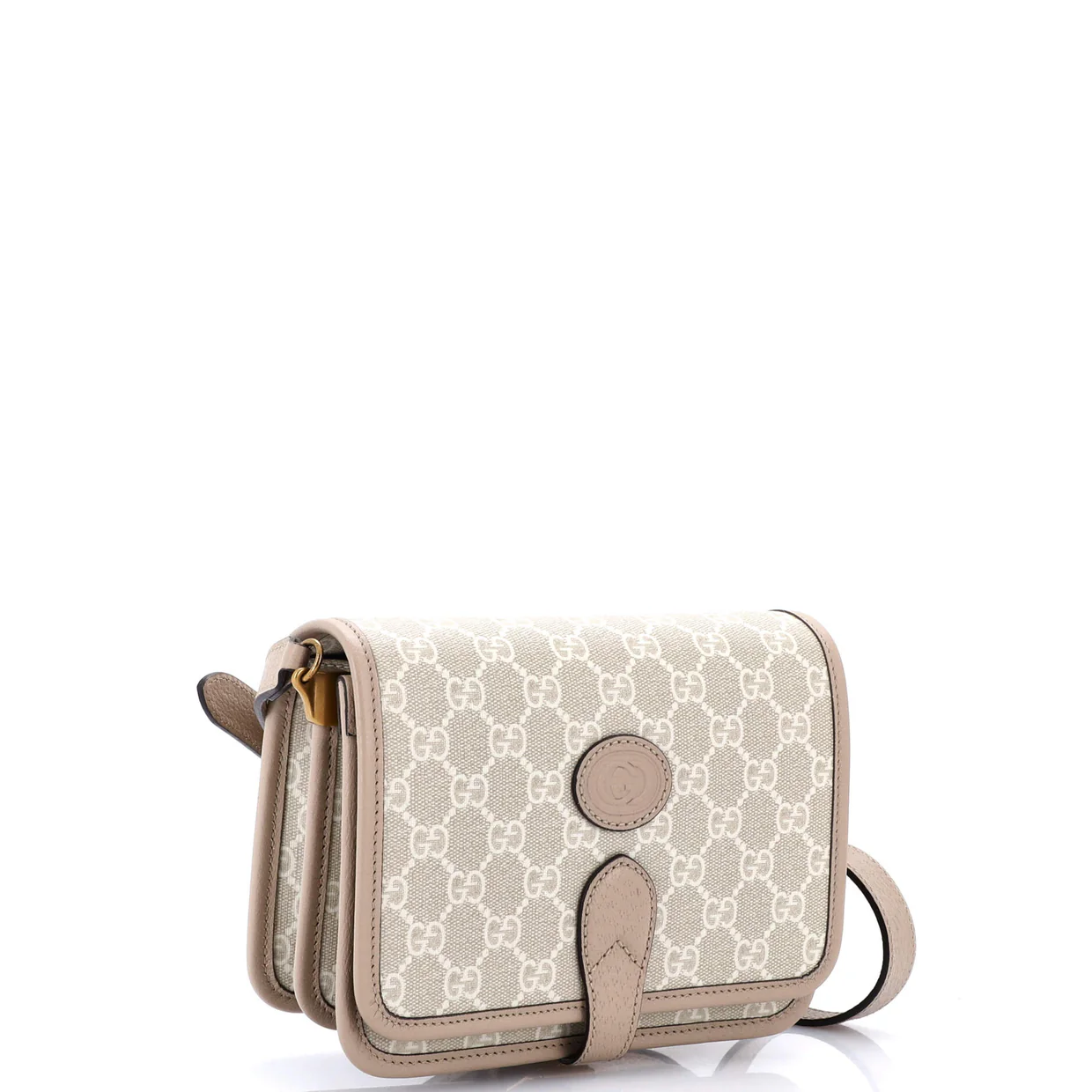 Interlocking G Patch Messenger Bag GG Coated Canvas Mini - Deep Luxury