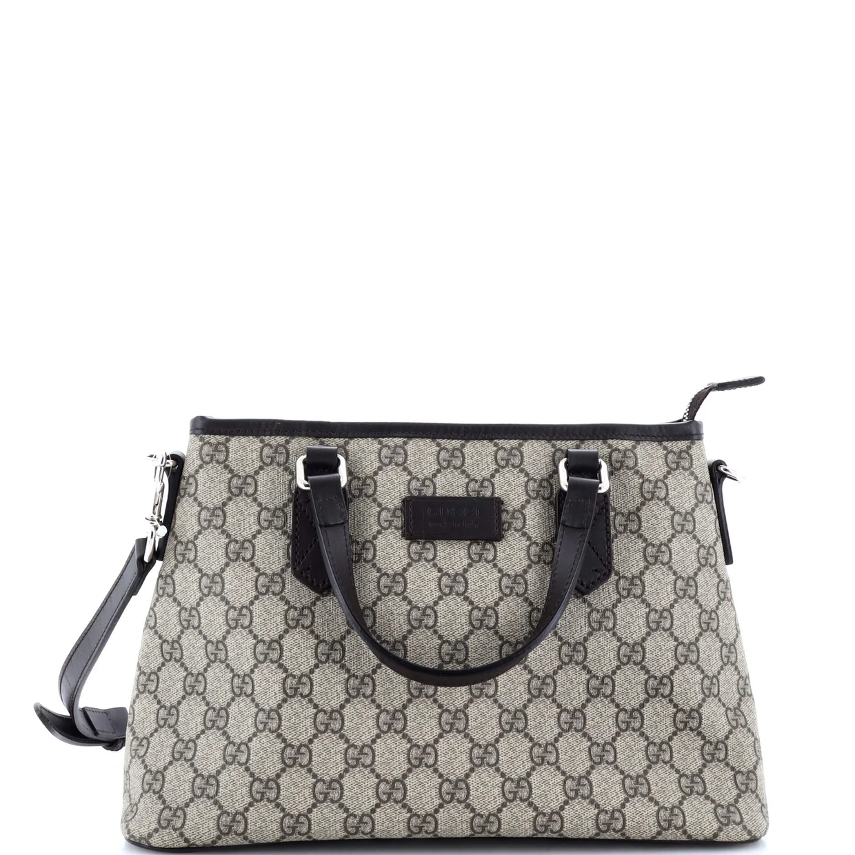 Convertible Zip Tote GG Coated Canvas Small - Deep Luxury