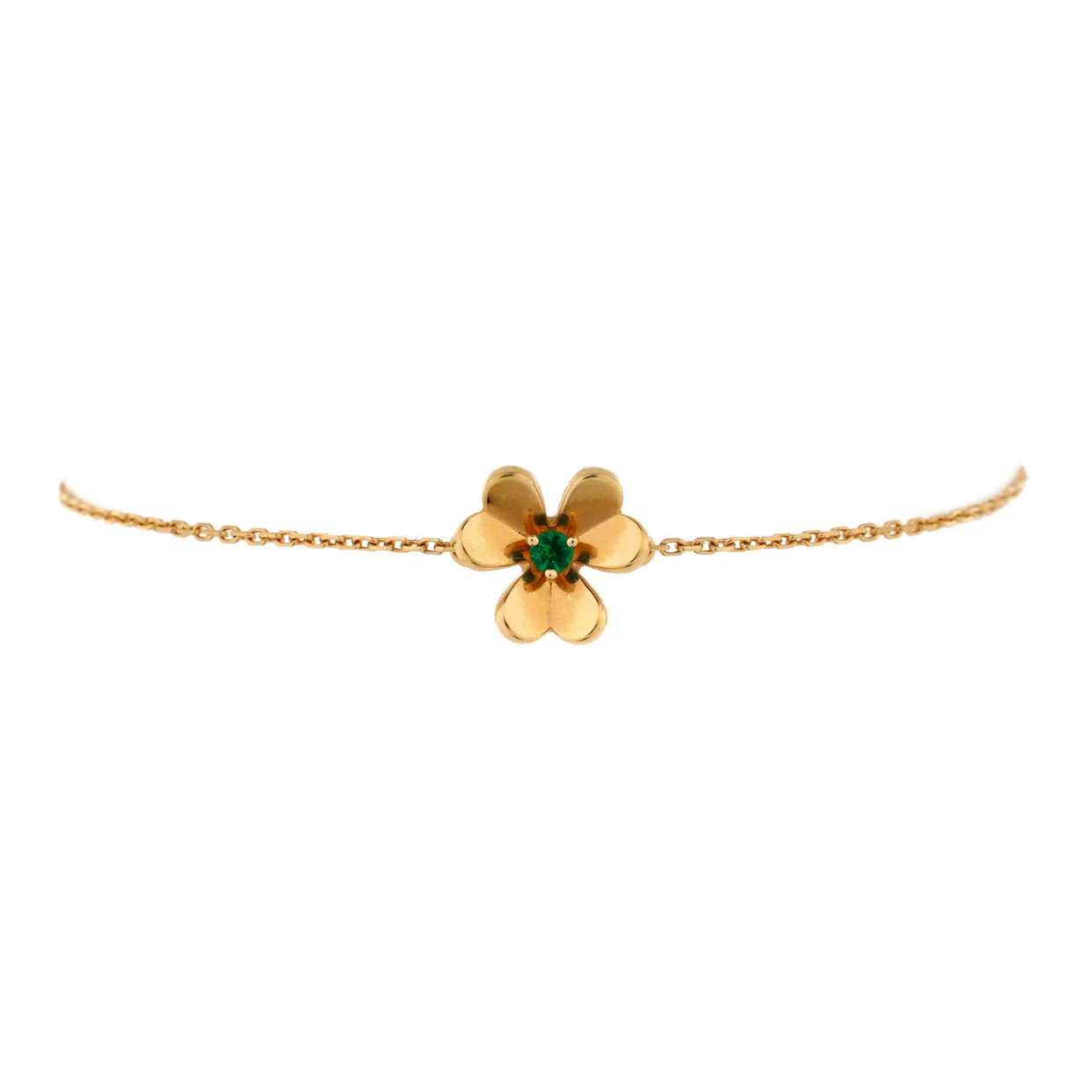 Frivole Bracelet 18K Yellow Gold with Emerald Mini - Deep Luxury