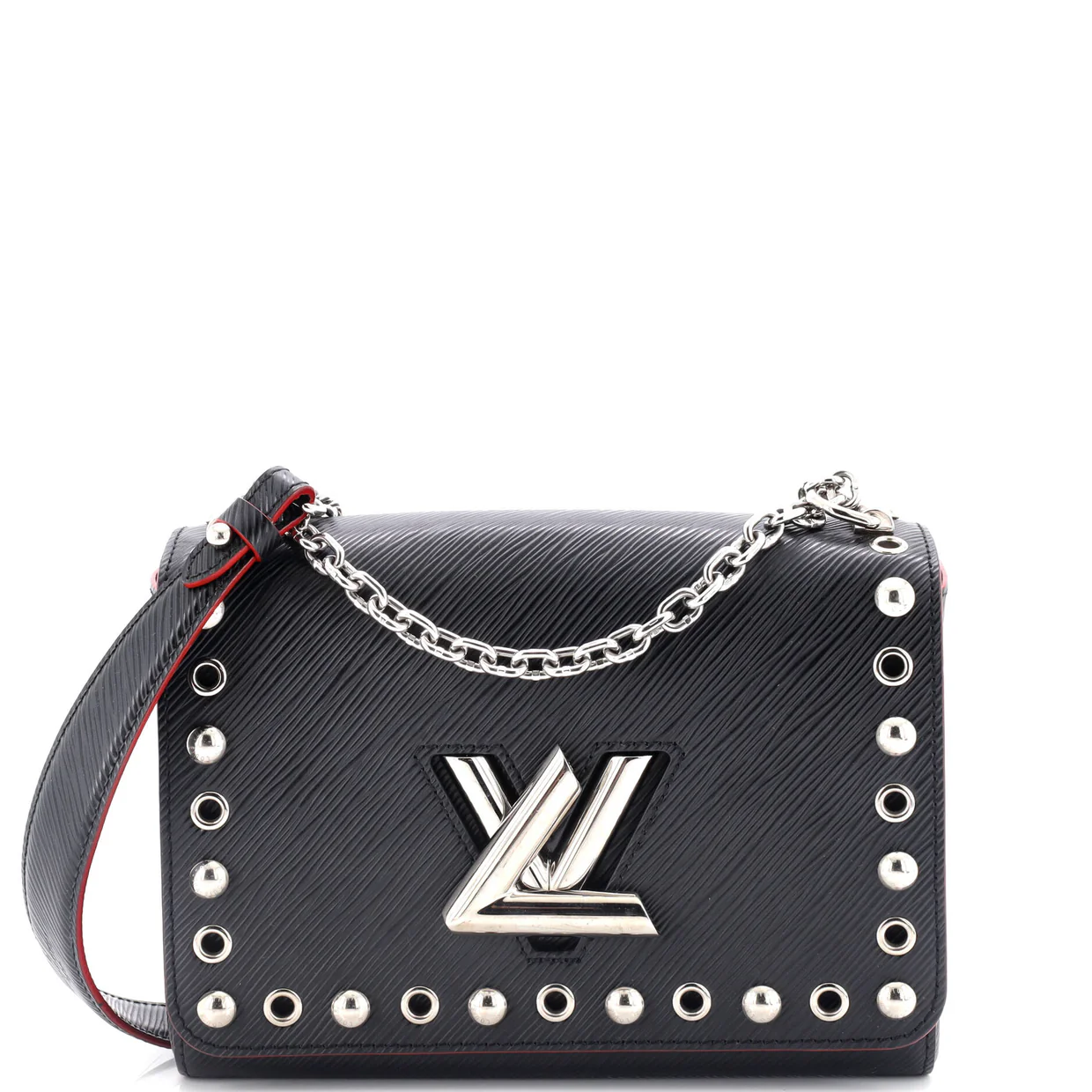 Twist Handbag Studded Epi Leather MM - Deep Luxury