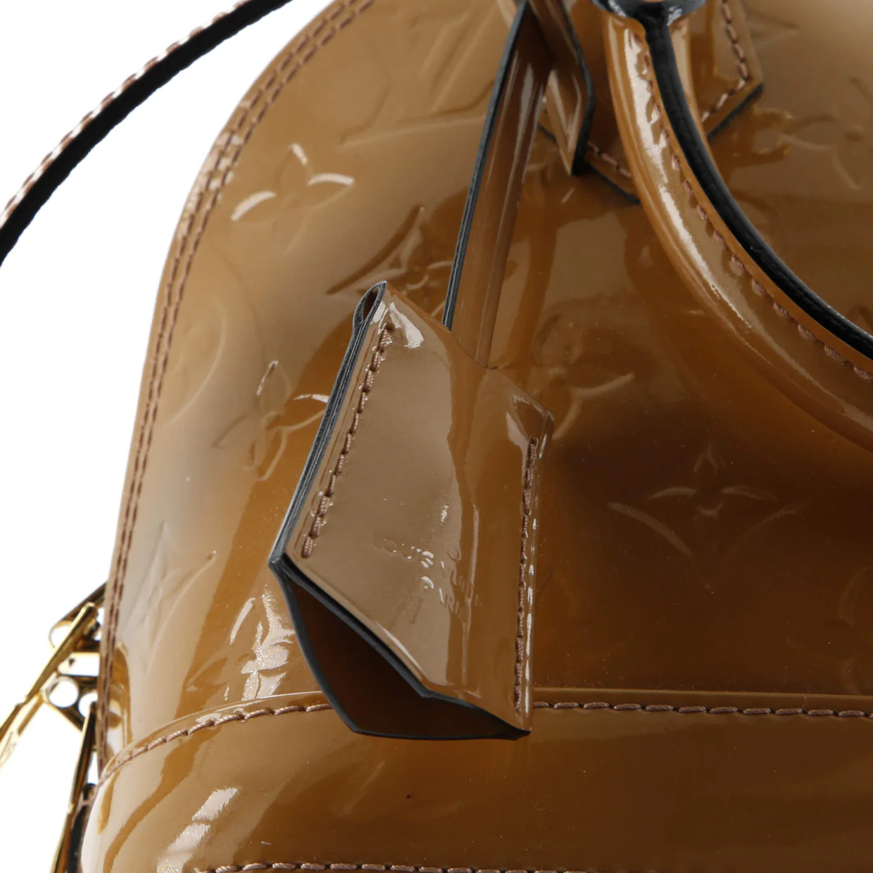 Alma Handbag Monogram Vernis BB - Deep Luxury