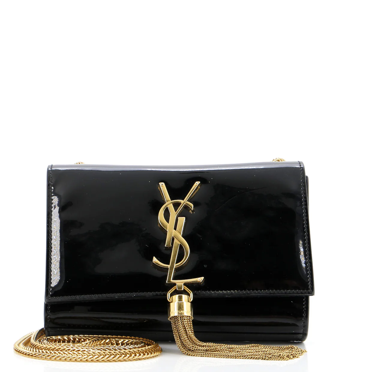 Classic Monogram Tassel Crossbody Bag Patent Small - Deep Luxury