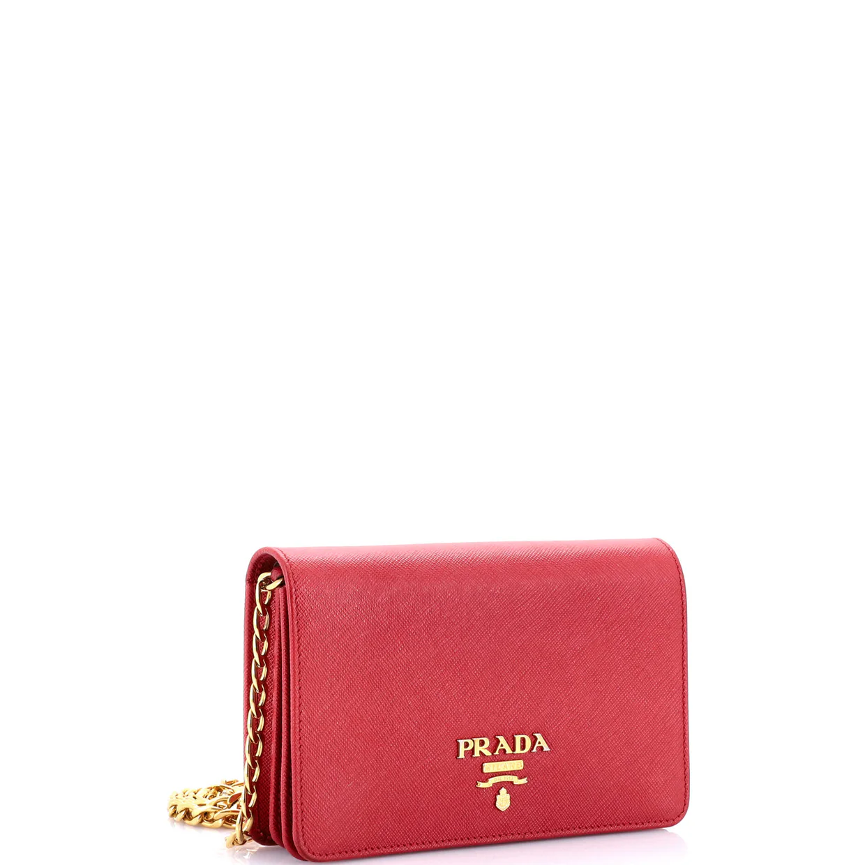 Chain Wallet Crossbody Saffiano Leather - Deep Luxury