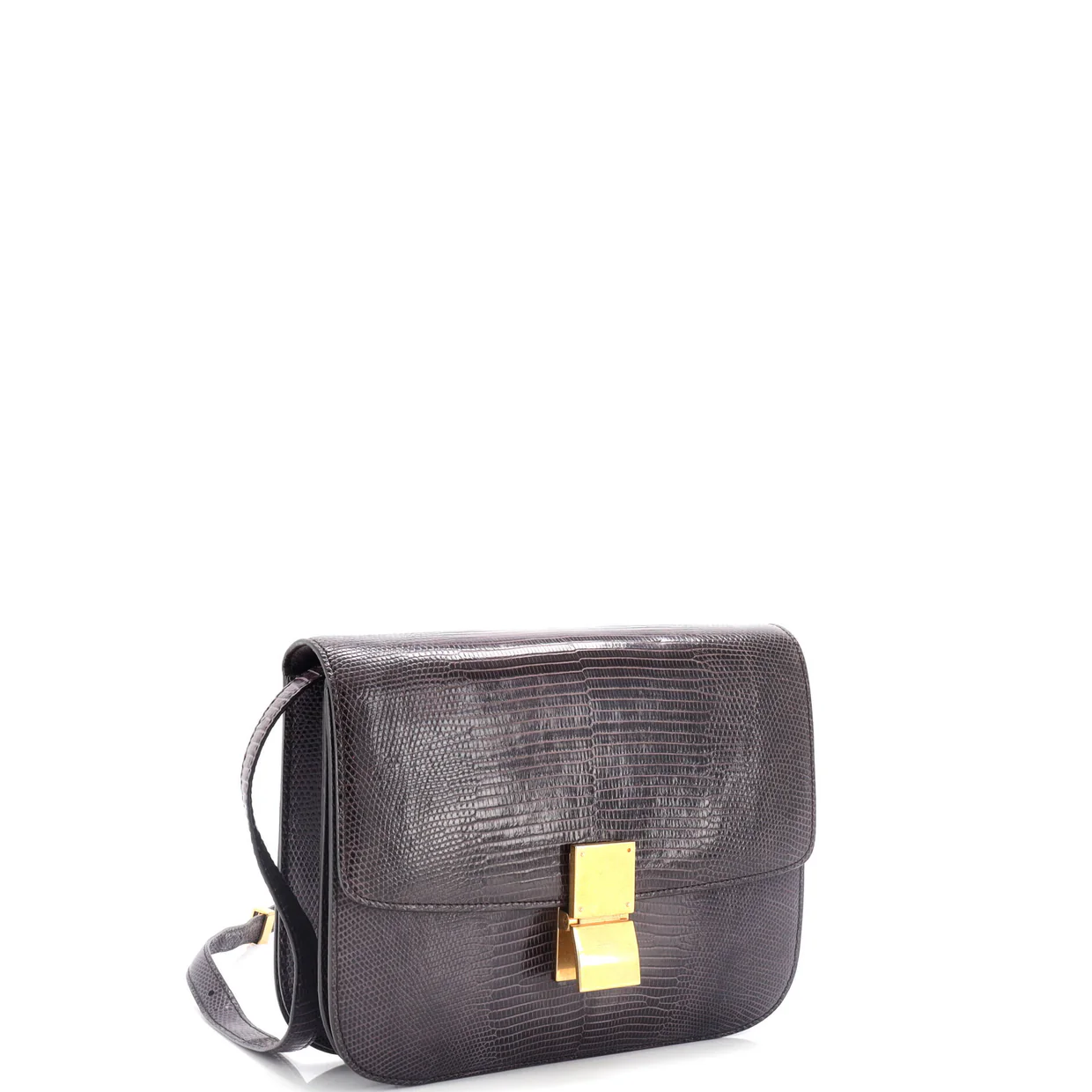 Classic Box Bag Lizard Medium - Deep Luxury