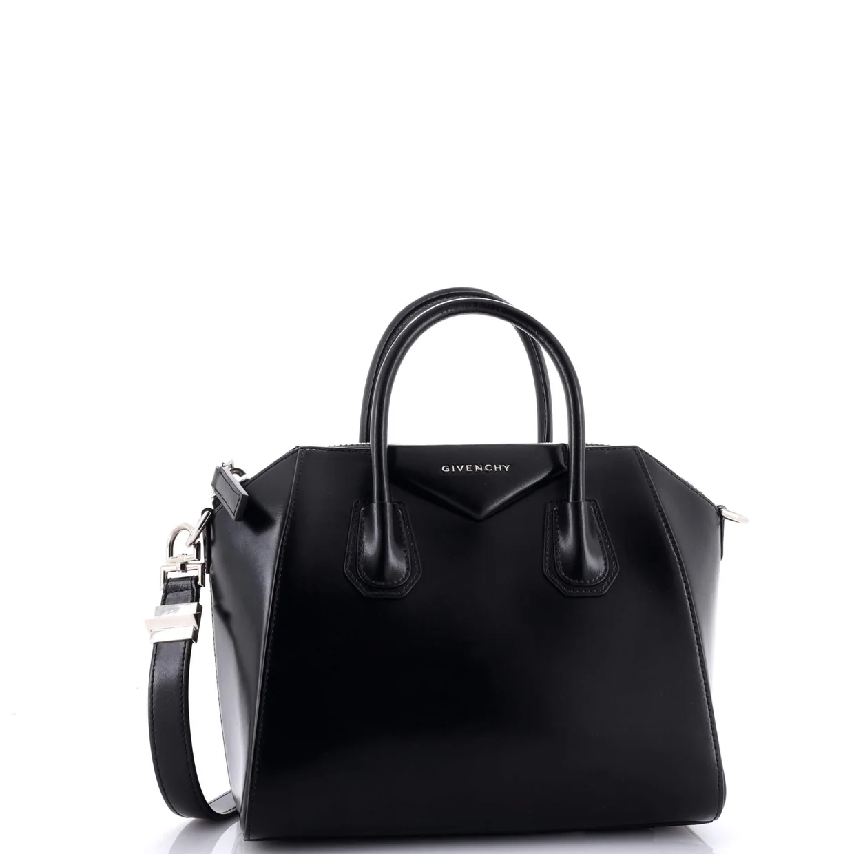 Antigona Bag Glazed Leather Small - Deep Luxury