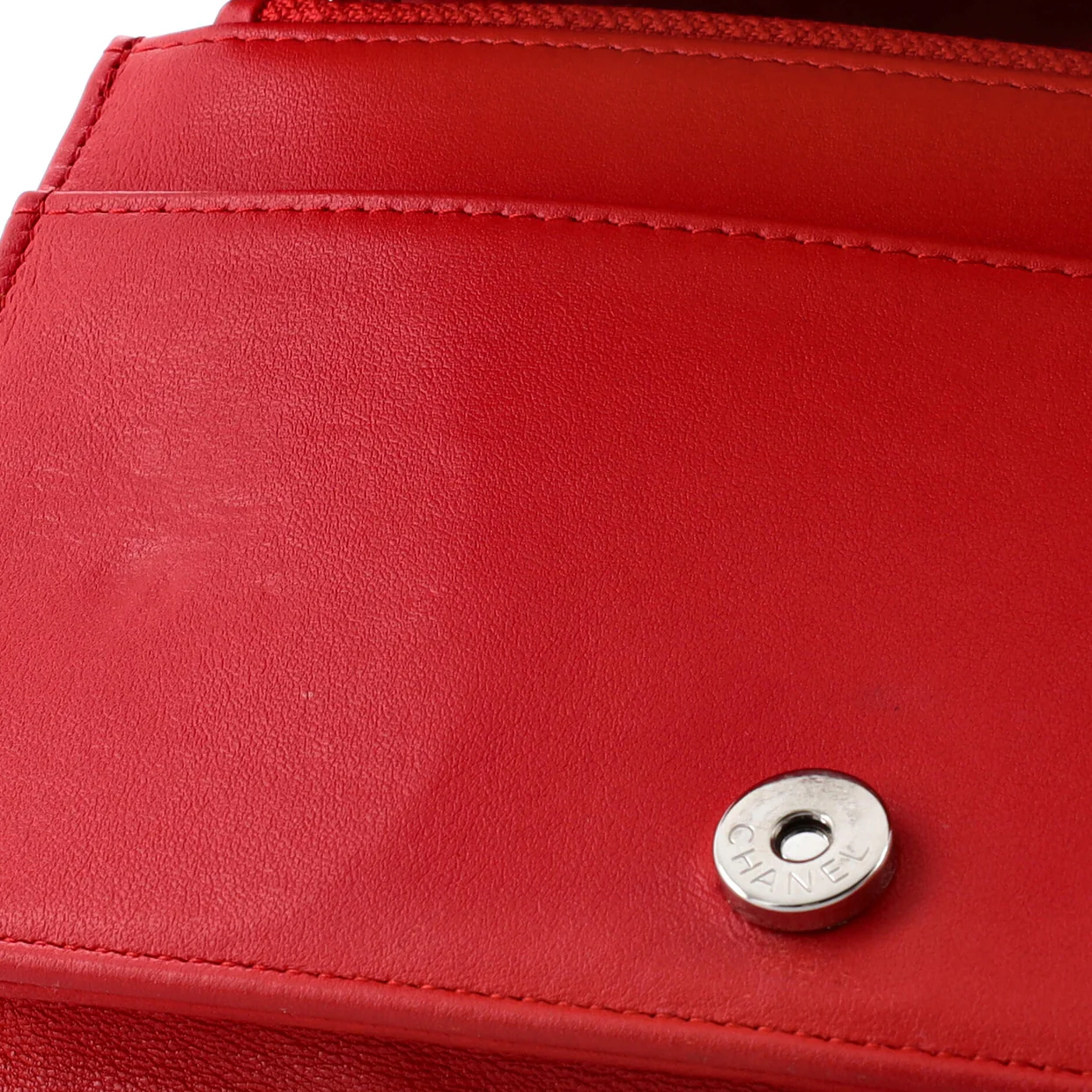 Wallet on Chain Camellia Lambskin - Deep Luxury