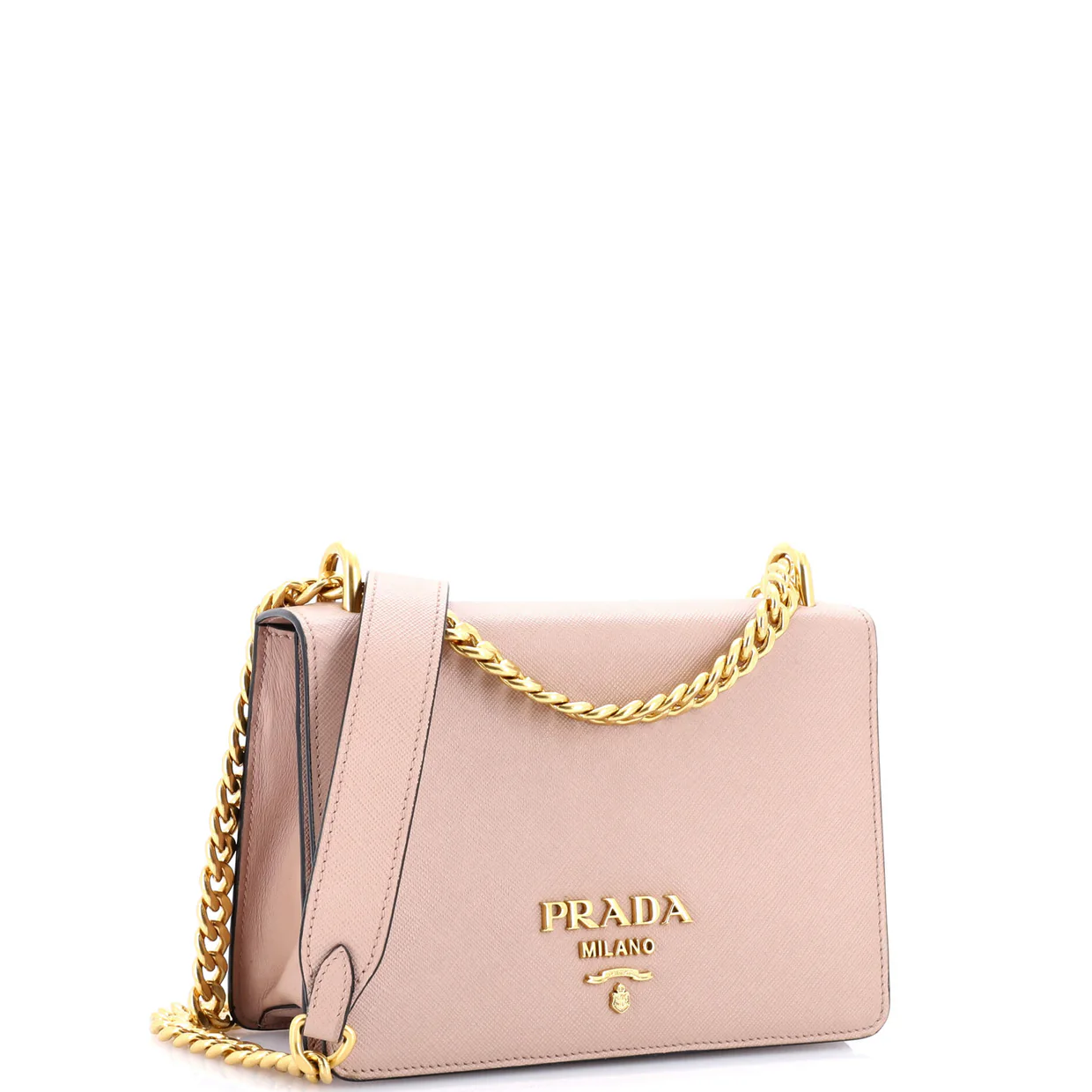Chain Flap Bag Saffiano Leather Small - Deep Luxury