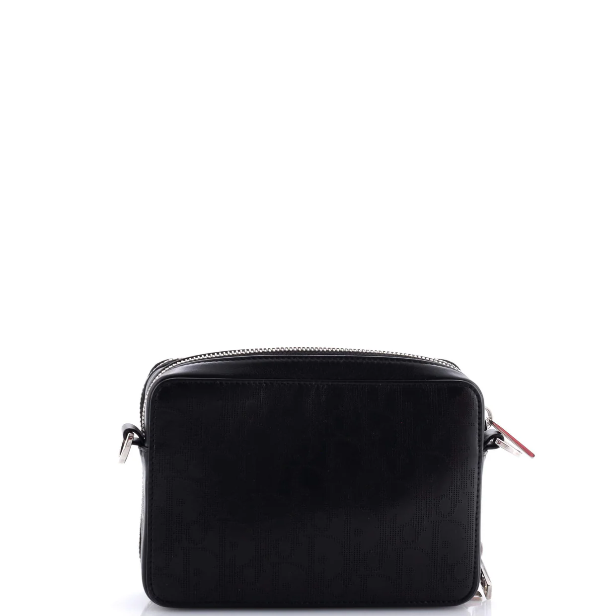 Double Zip Crossbody Pouch Oblique Galaxy Leather - Deep Luxury