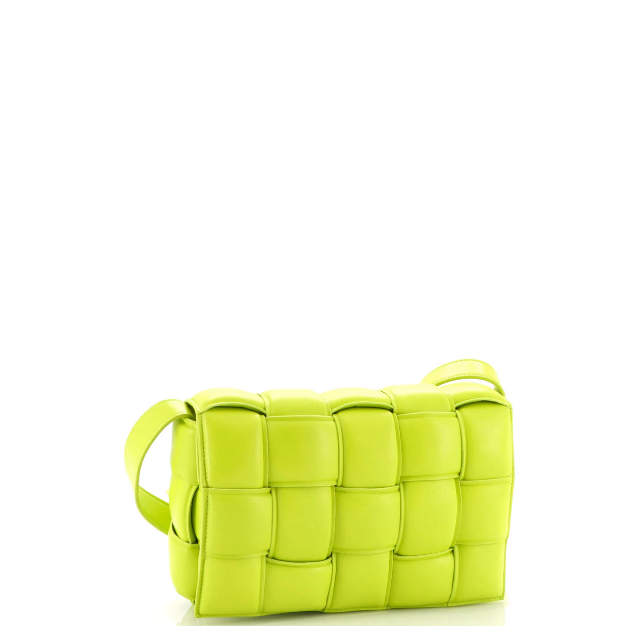 Cassette Crossbody Bag Padded Maxi Intrecciato Leather - Deep Luxury