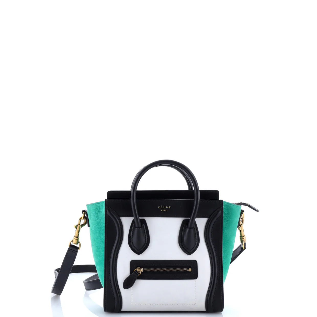 Tricolor Luggage Bag Leather Nano - Deep Luxury