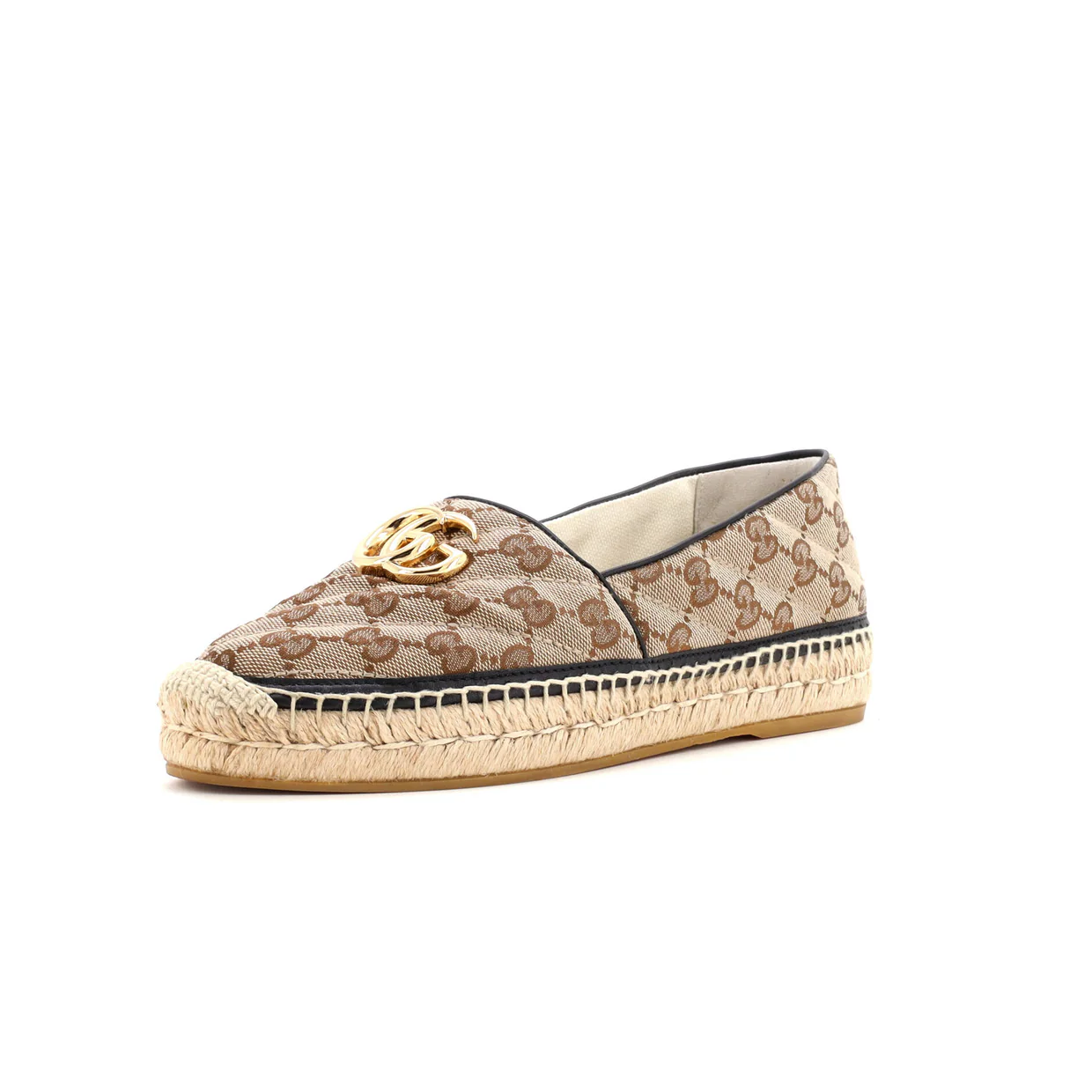 Women's GG Marmont Espadrilles Diagonal Quilted GG Canvas - Deep Luxury