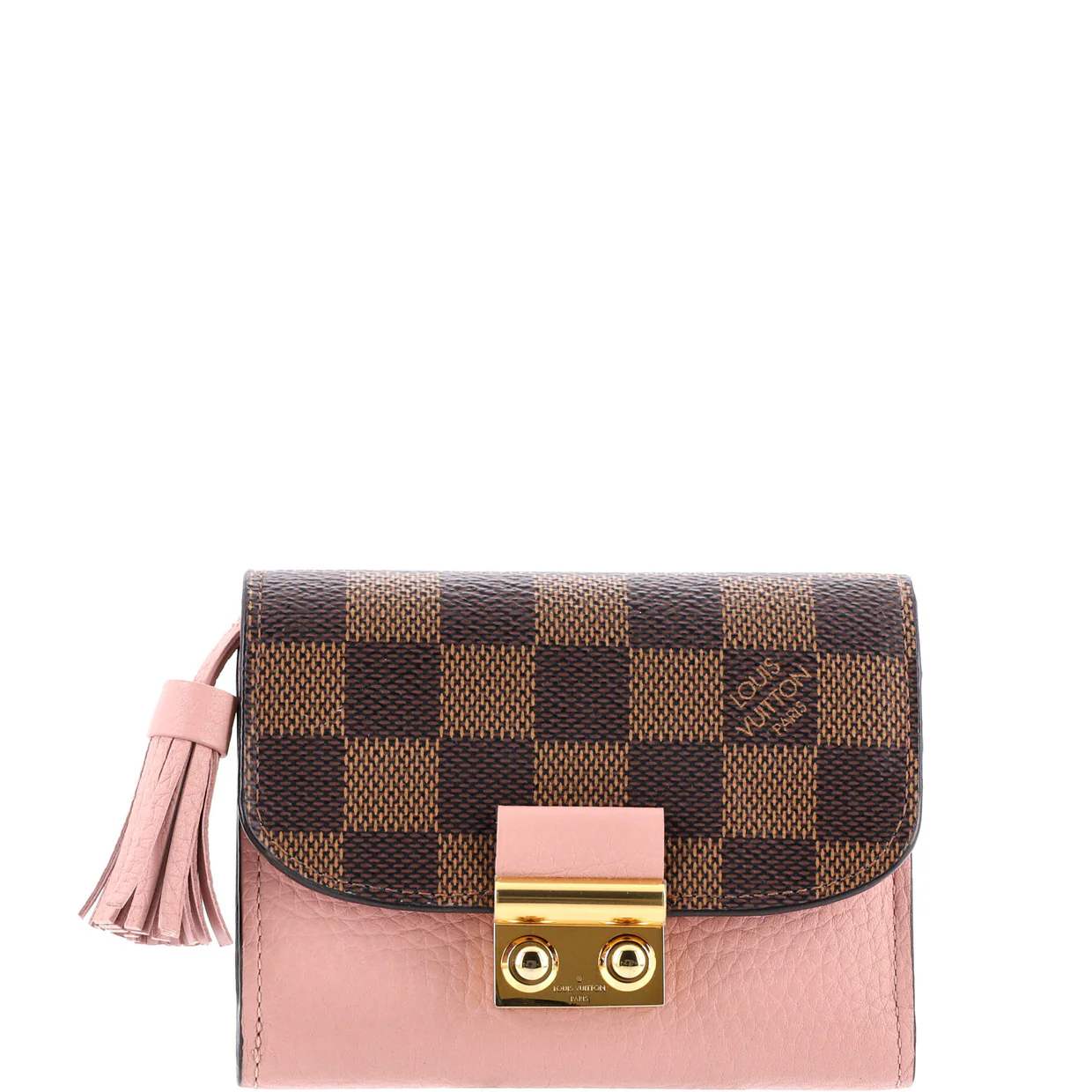 Croisette Wallet Damier and Leather Compact - Deep Luxury