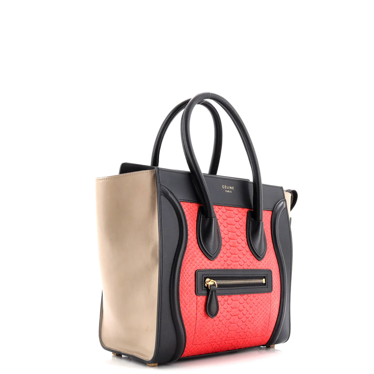 Luggage Bag Python and Leather Micro - Deep Luxury