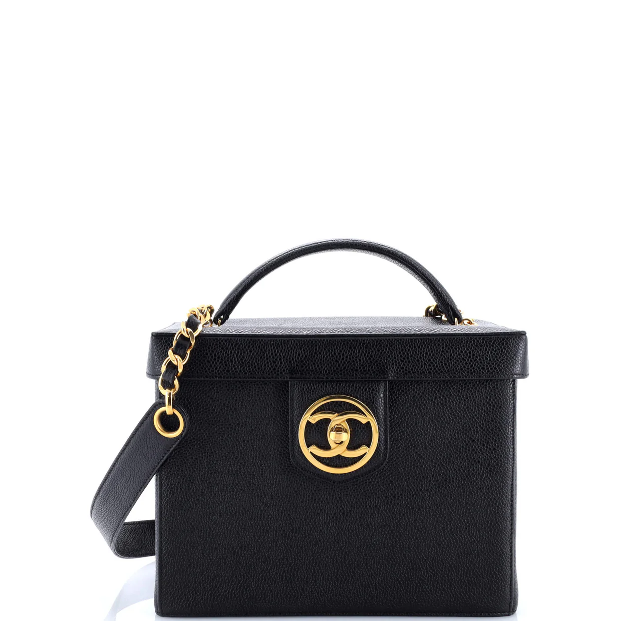 Vintage Vanity Case Caviar Small - Deep Luxury